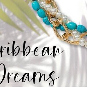 Caribbean Turquoise & Gold Necklace